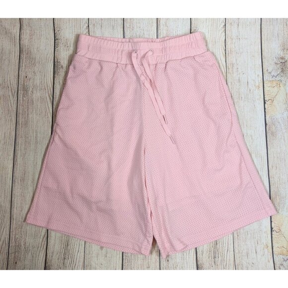 Buff Bunny Women's Level Up Pink Basketball Shorts Tie Waist Size Small - Picture 1 of 7